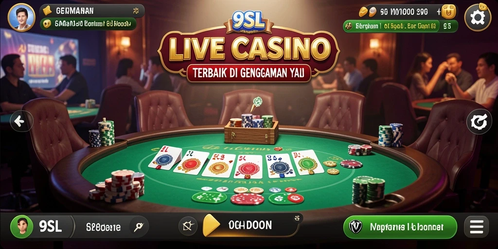 Tampilan gameplay 9SL yang mengasyikkan di Live Casino.