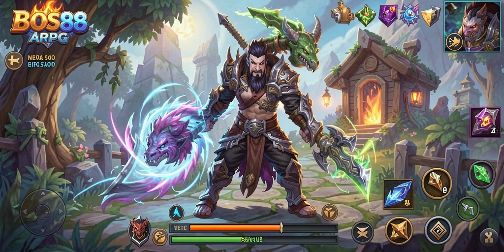 Tampilan gameplay seru di dunia fantastis BOS88.
