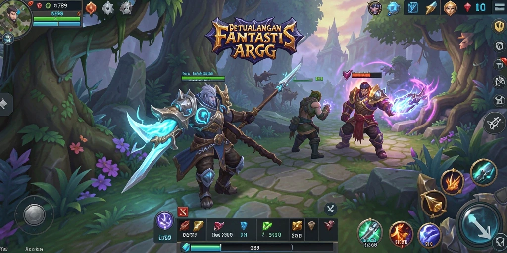 Screenshot utama C789 menampilkan pertarungan mendebarkan di dunia ARPG.