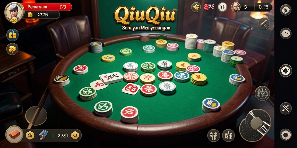 Tampilan gameplay QiuQiu yang menarik dan interaktif.