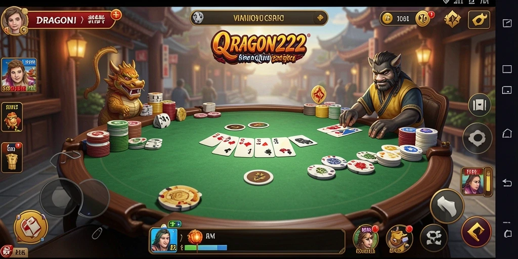Screenshot gameplay dari DRAGON222 yang menampilkan aksi QiuQiu yang seru.
