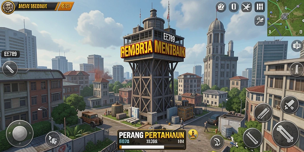 Tangkap aksi seru dalam gameplay Tower Defense di EE789.