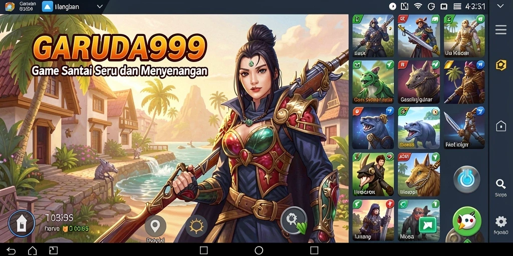 Tampilan gameplay <strong>GARUDA999</strong> yang penuh warna dan menarik.