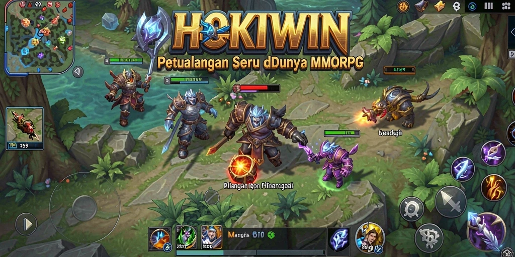 Screenshot HOKIWIN menampilkan aksi seru dalam dunia MMORPG.