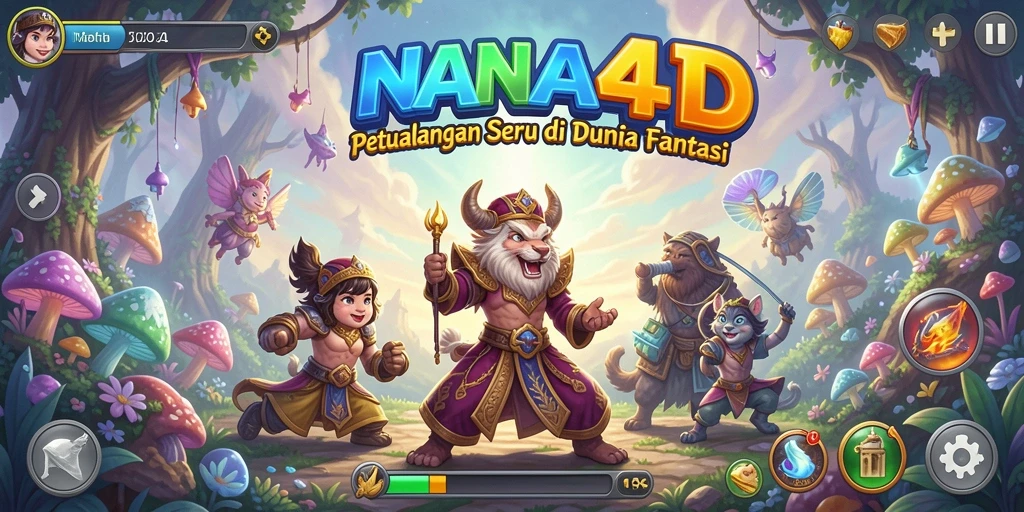 Screenshot gameplay seru NANA4D yang memperlihatkan aksi petualangan menantang.