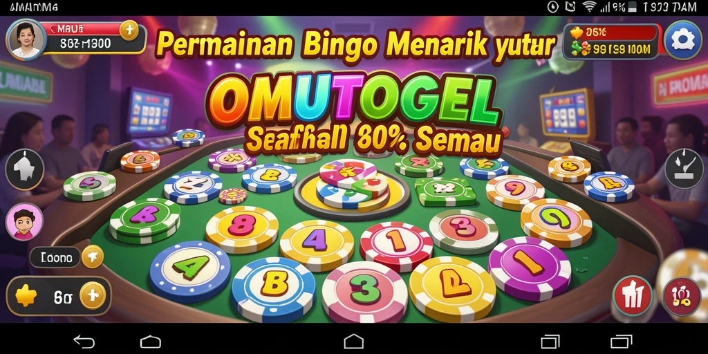 Tampilan gameplay Bingo yang seru di OMUTOGEL.