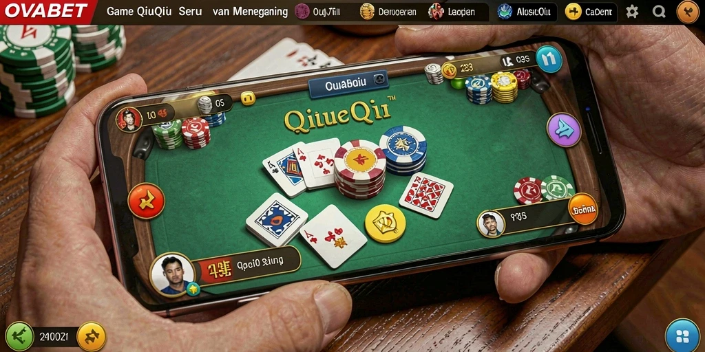 Screenshot gameplay OVABET yang menunjukkan aksi seru QiuQiu.