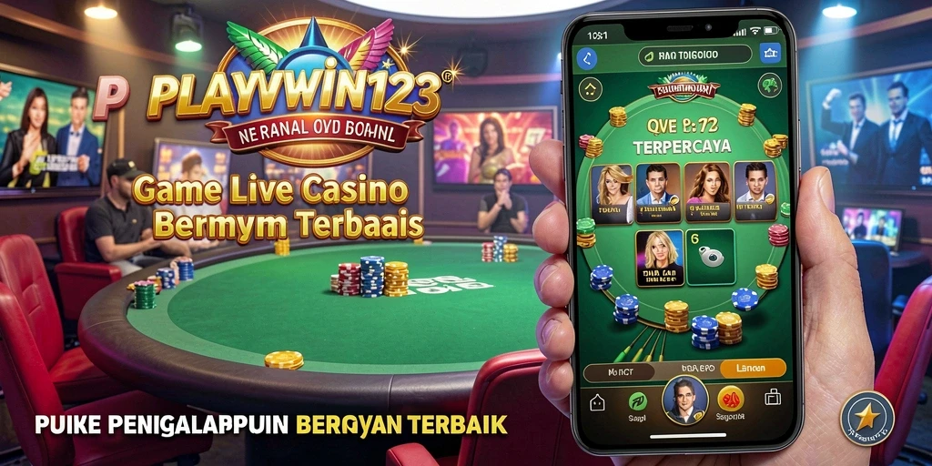 Tampilan gameplay Live Casino yang seru dan interaktif di PLAYWIN123.