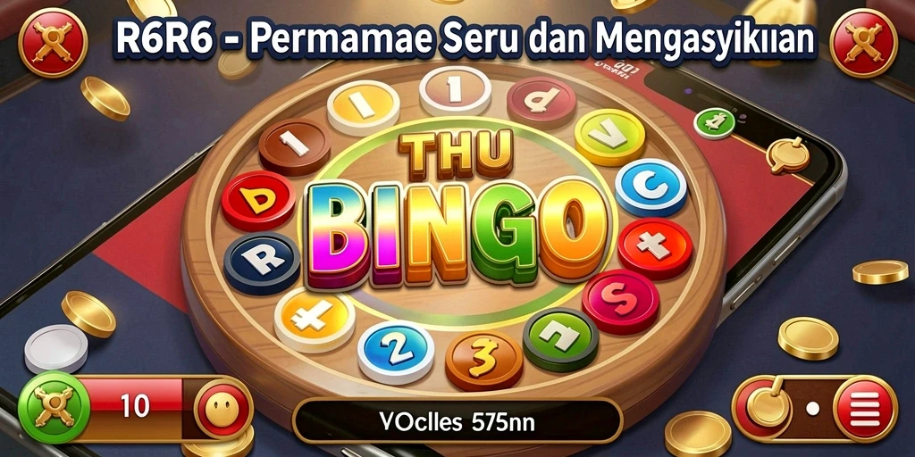 Screenshot R6R6 menunjukkan gameplay Bingo yang seru dan interaktif.