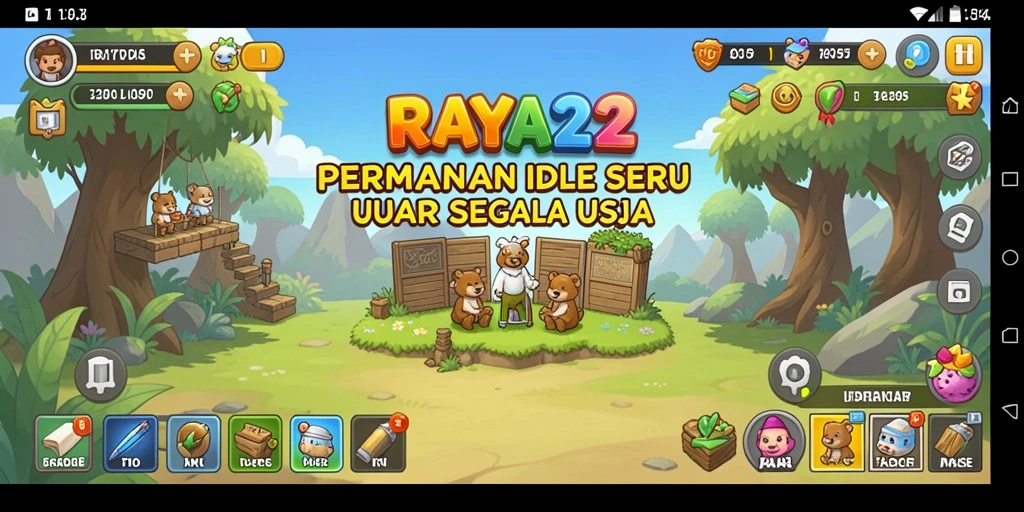 Screenshot RAYA22 menunjukkan gameplay Idle yang menarik dan menghibur.