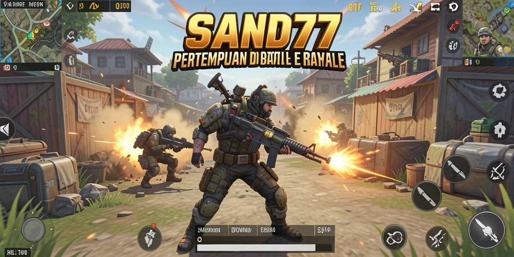 Gameplay mendebarkan di arena pertempuran SAND77.