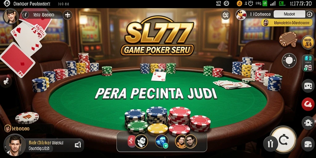 Tampilan gameplay poker yang menarik dan mengasyikkan dari SL777.