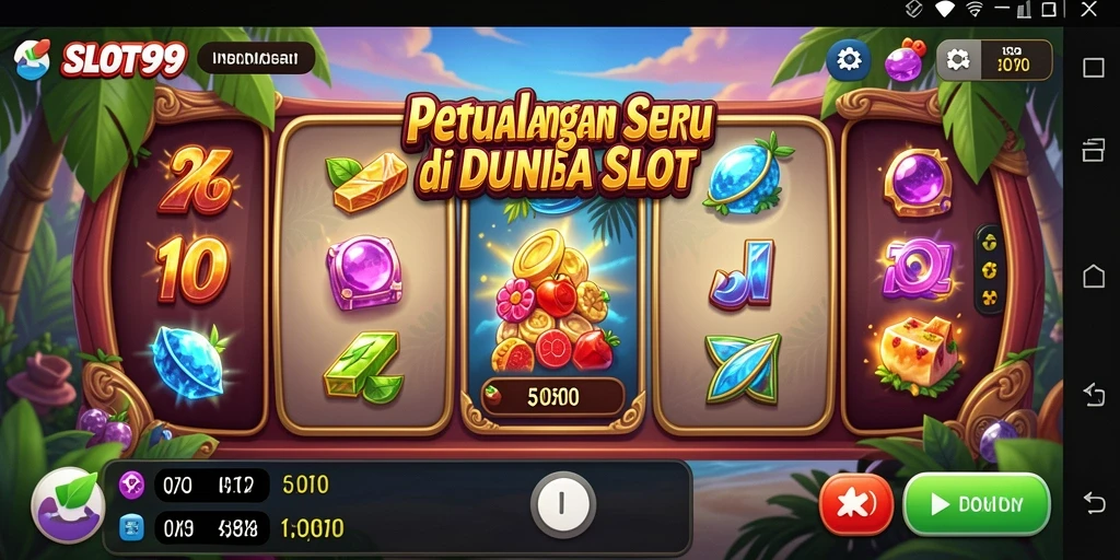 Tampilan aksi mendebarkan dalam gameplay petualangan SLOT99.