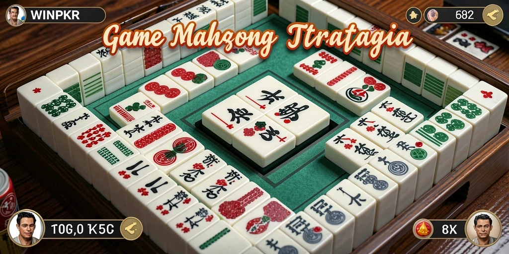 Screenshoot gameplay seru WINPKR dengan berbagai ubin Mahjong.