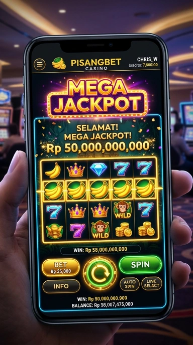 Tampilan aplikasi pisangbet yang menarik dan mudah digunakan.